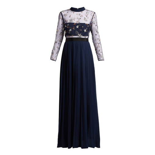 star tulle embellished maxi dress
