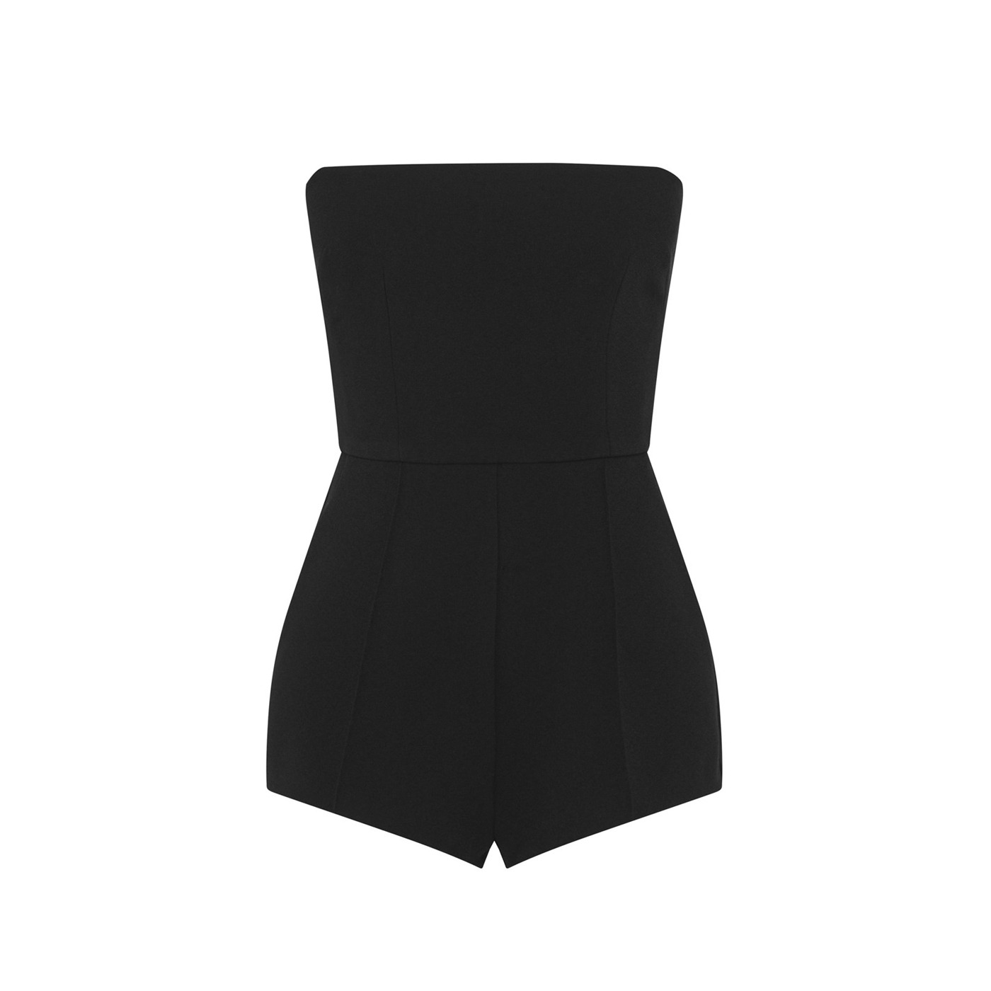 Stretch-Crepe Strapless Playsuit